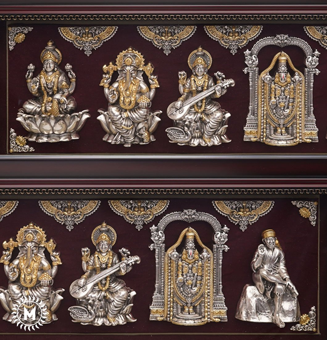 Lakshmi Ganesh Saraswathi Balaji Stone Sai Baba - 150 Gm