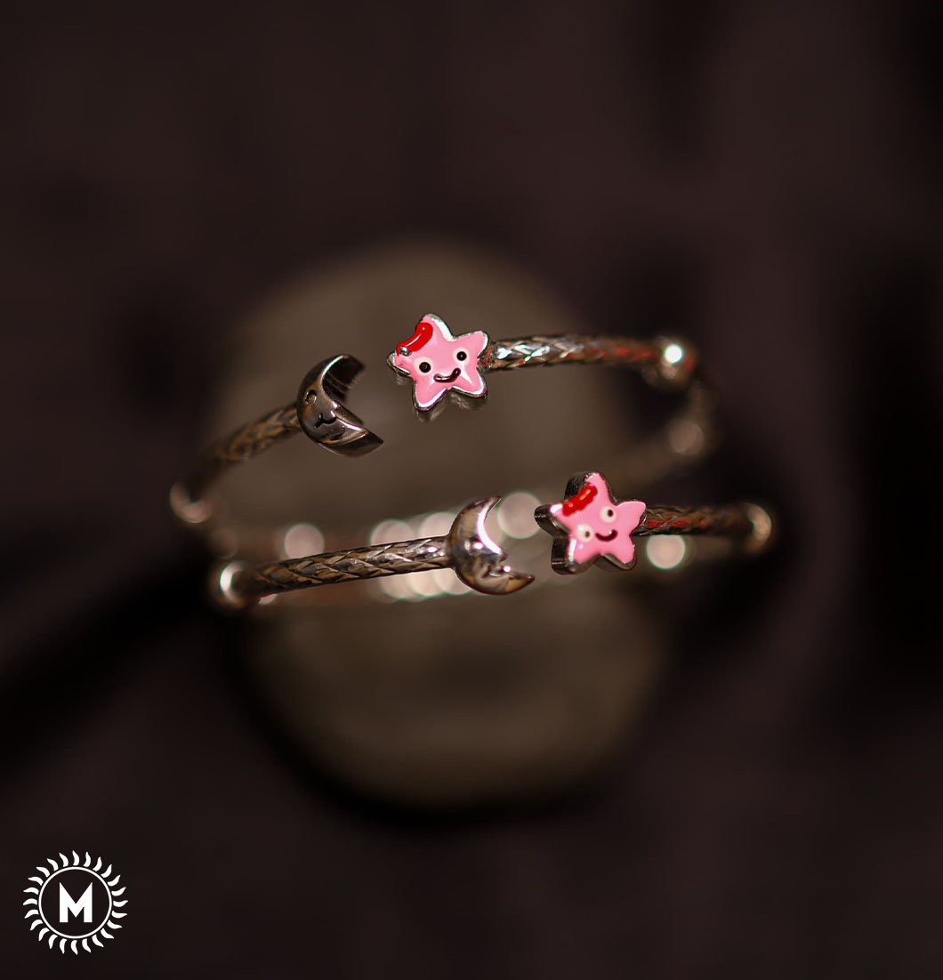 Moon & Star Open Ring Baby Bangles