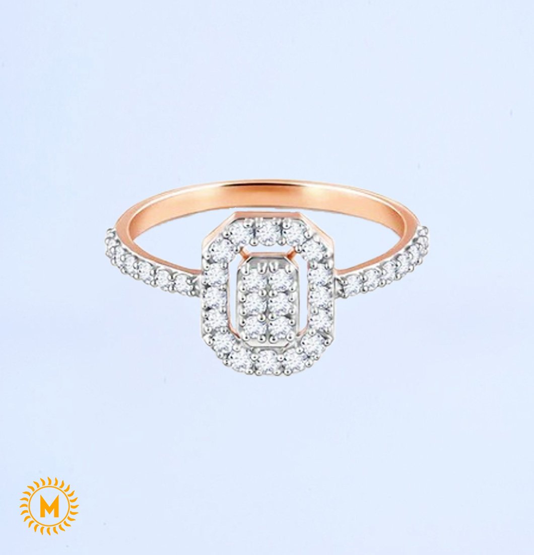 Rose Gold Diamond Ring - 1.91 Gm