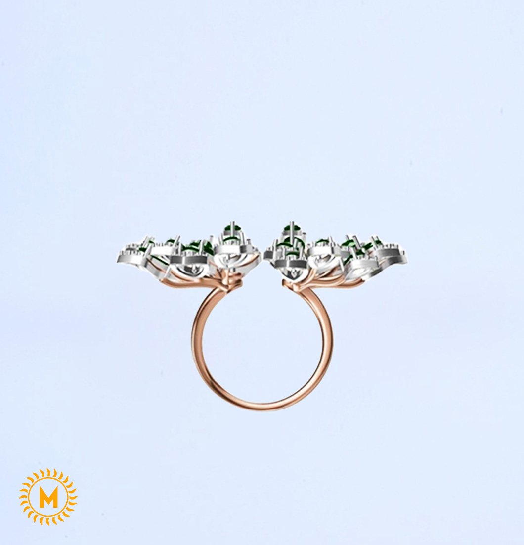 Rose Gold Diamond Ring - 7.357 Gm