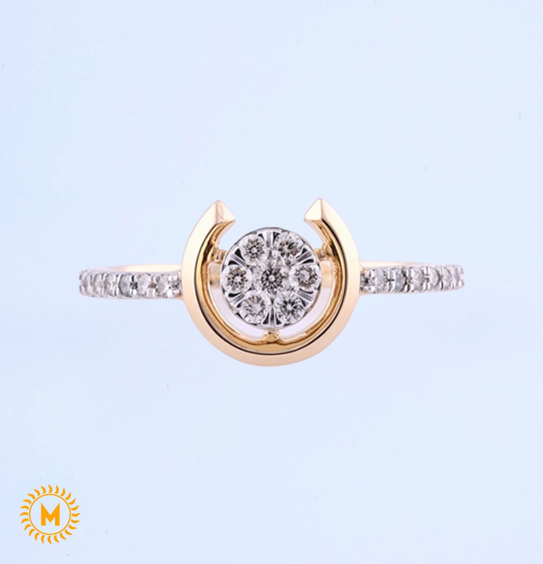 Yellow Gold Diamond Ring - 1.41 Gm