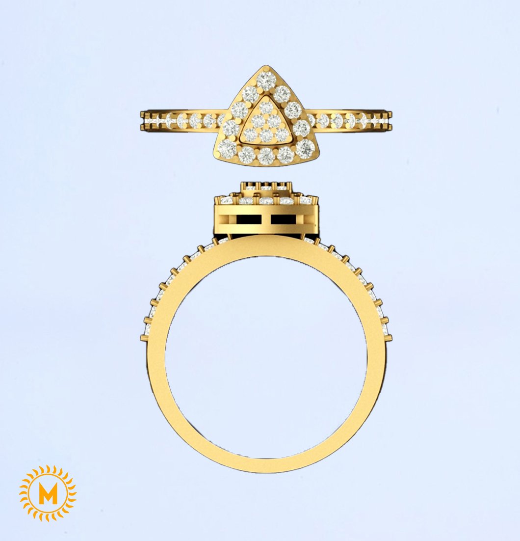 Yellow Gold Diamond Ring - 1.733 Gm