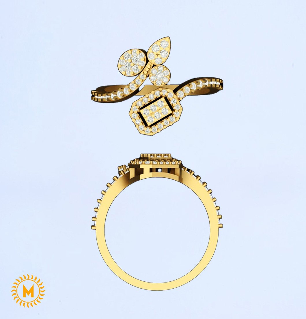 Yellow Gold Diamond Ring - 2.016 Gm