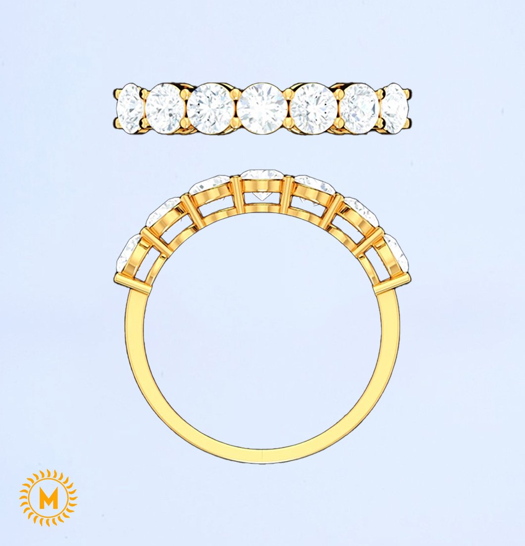 Yellow Gold Diamond Ring - 2.34 Gm