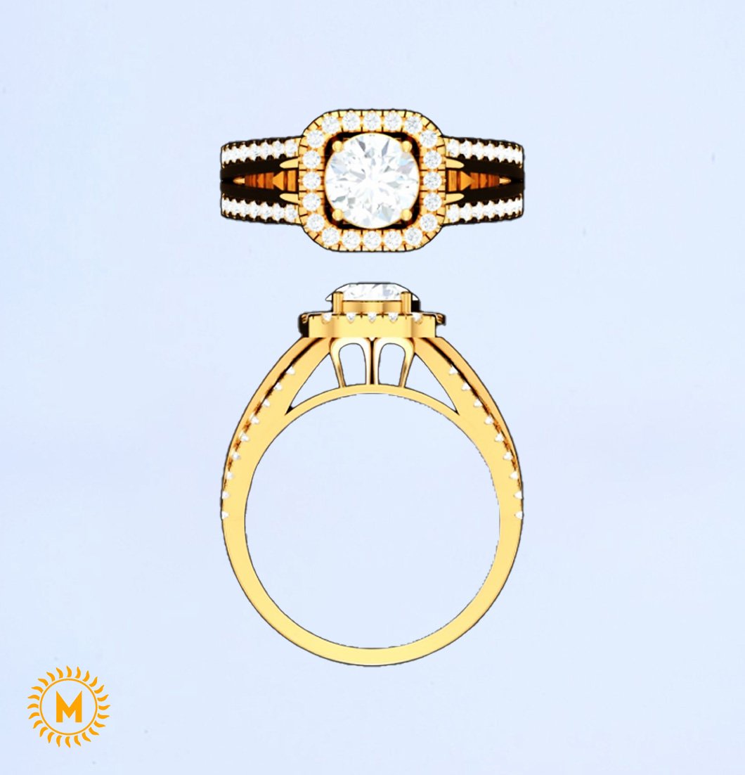 Yellow Gold Diamond Ring - 3.75 Gm
