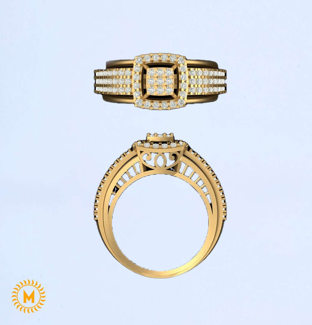 Yellow Gold Diamond Ring - 2.79 Gm